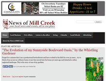 Tablet Screenshot of newsofmillcreek.com